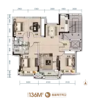 136㎡户型图