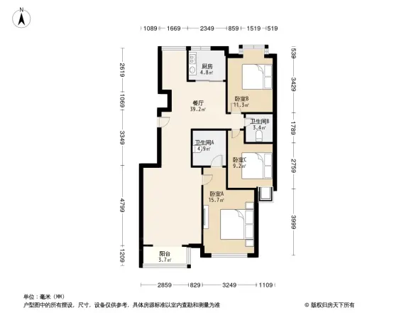 风荷曲苑户型图