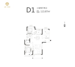 孟旺海棠园3室2厅1厨2卫建面113.87㎡