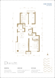 亦庄橡树湾3室2厅1厨2卫建面93.00㎡