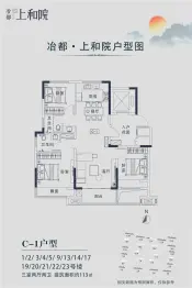 冶都上和院3室2厅1厨2卫建面113.00㎡