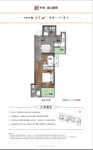 1、2号楼建面约64平户型