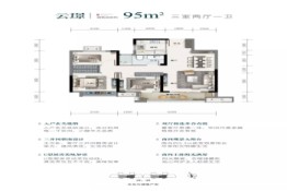 交投金科府3室2厅1厨1卫建面93.00㎡