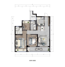 春和云境3室2厅1厨2卫建面95.00㎡