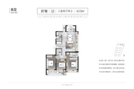 蓝城日照蘭园3室2厅1厨2卫建面136.00㎡