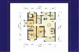 东方家园4室2厅1厨2卫建面154.22㎡
