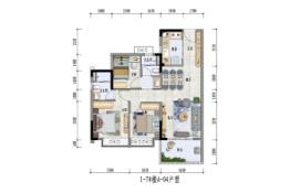 和光尘樾3室2厅1厨2卫建面92.00㎡