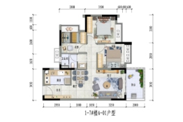 和光尘樾3室2厅1厨1卫建面82.00㎡