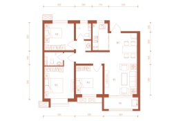 北斗星城·文园3室2厅1厨2卫建面109.00㎡