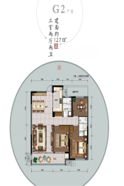 金港华府3室2厅1厨2卫建面127.00㎡