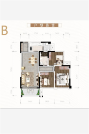 希望星悦城3室2厅1厨1卫建面83.00㎡