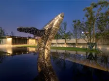 智慧小区 板式结构 一梯两户 朝中庭 和平树仁旁边