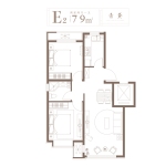 标准层79㎡E2户型