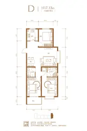 金澜太行里3室2厅1厨2卫建面117.13㎡