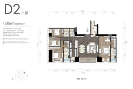 恒裕深圳湾4室2厅1厨4卫建面340.00㎡