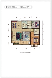 恒信天悦3室2厅1厨2卫建面119.36㎡