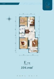 水韵华庭3室2厅1厨1卫建面104.09㎡