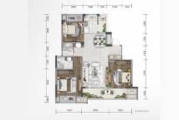 光明拾光里MOMΛ3室2厅1厨2卫建面99.00㎡