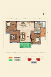 裕添·西雅鑫城3室2厅1厨1卫建面116.00㎡