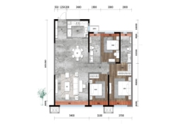 保利天玺3室2厅1厨2卫建面140.00㎡