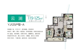 碧桂园·印象澜庭3室2厅1厨2卫建面119.00㎡