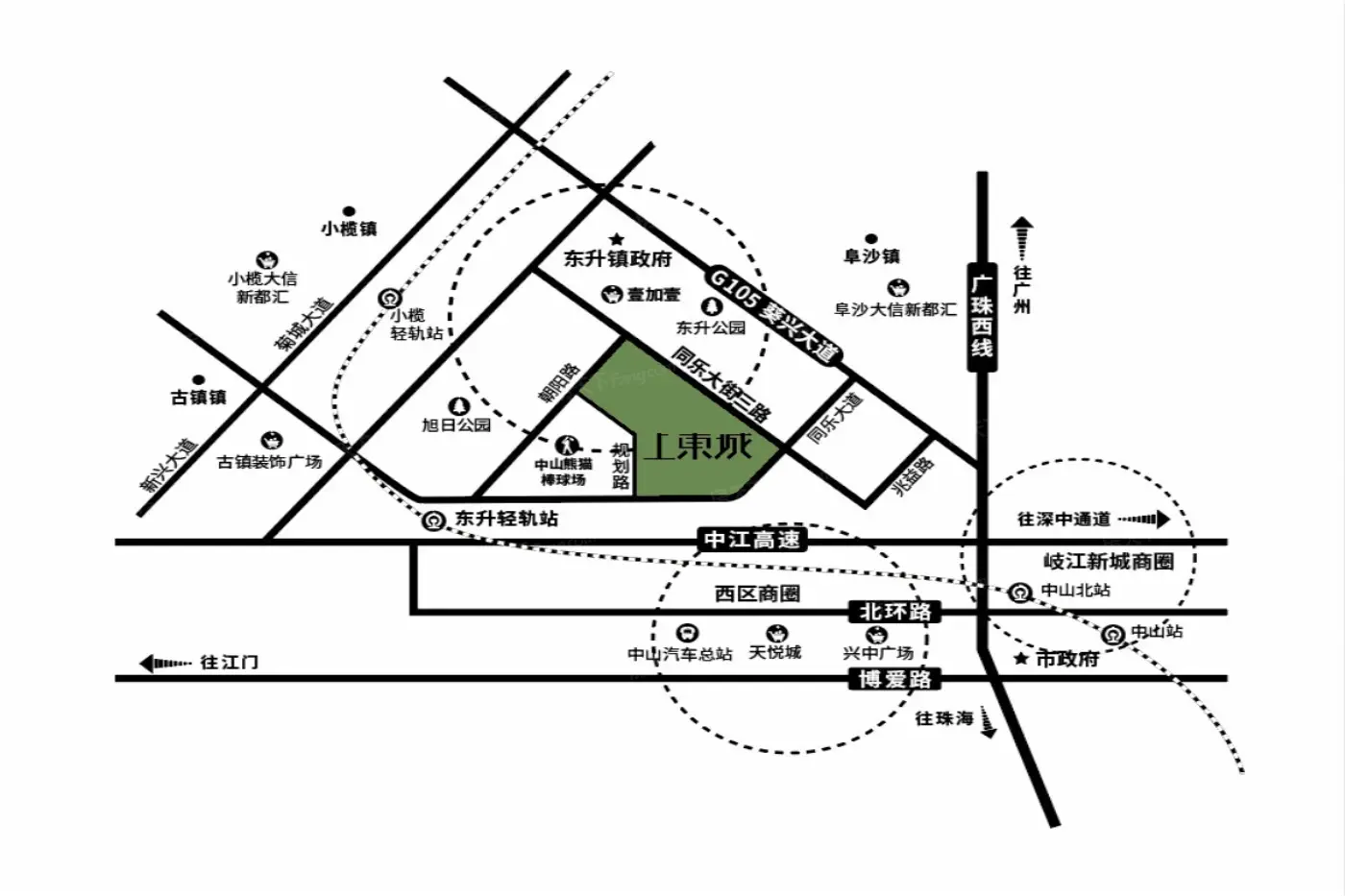 金乐上東城交通图