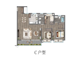 愉樾天成3室2厅1厨2卫建面135.00㎡