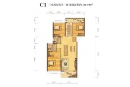 威尼斯得月广场3室2厅1厨2卫建面126.5㎡
