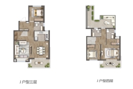 海玥瑄邸3室2厅1厨3卫建面146.00㎡