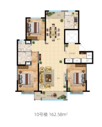 铂悦公馆3室2厅1厨2卫建面162.58㎡