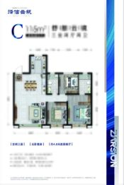 泽信云筑3室2厅1厨2卫建面115.00㎡