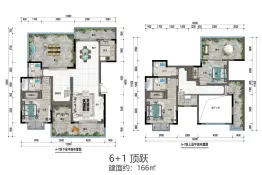 大弘胜景3室2厅1厨4卫建面166.00㎡