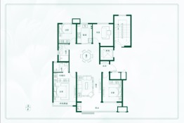 中梁新嘉拾光悦4室2厅1厨2卫建面149.00㎡