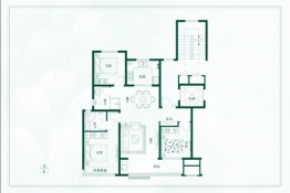 中梁新嘉拾光悦3室2厅1厨2卫建面111.00㎡