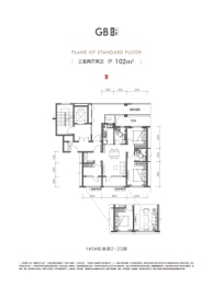 融创·昆仑江山府3室2厅1厨2卫建面102.00㎡