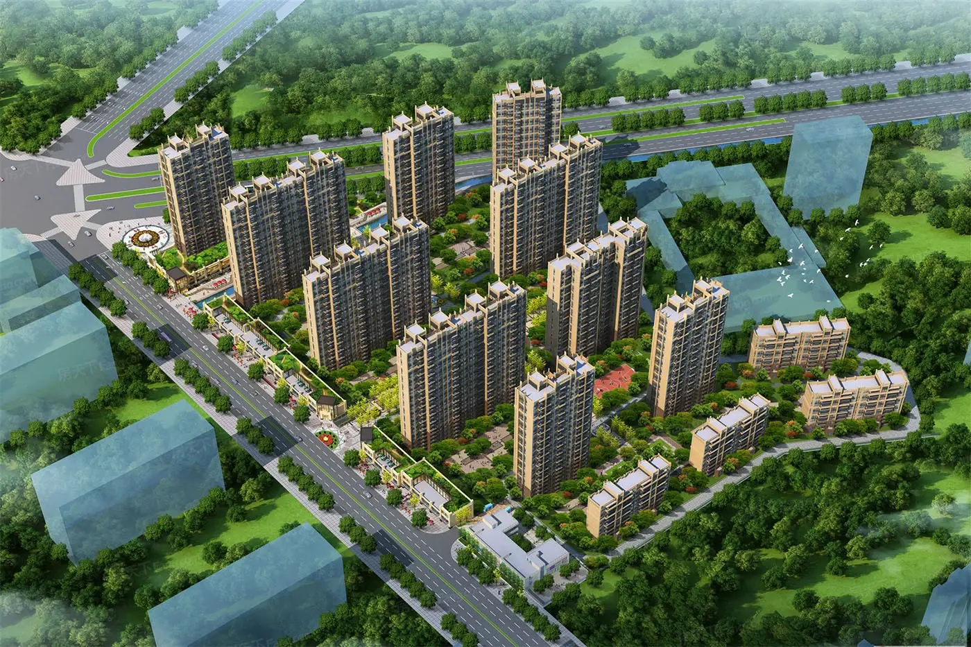 底商花园洋房宜居生态地产别名:金丰国际生态城麻城金丰国际生态城