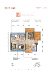 龙光·玖誉府3室2厅1厨2卫建面118.00㎡