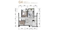 G4户型建面约70.38平