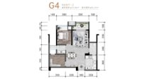 金科天壹府G4户型建面约70.38平