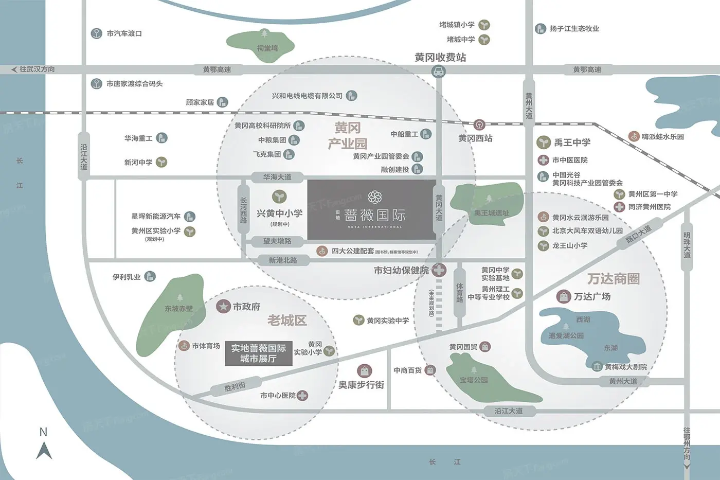 实地·蔷薇国际交通图