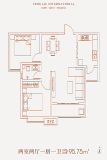 沣柳国际95.75㎡户型