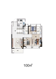 时代海伦堡印记3室2厅1厨2卫建面100.00㎡