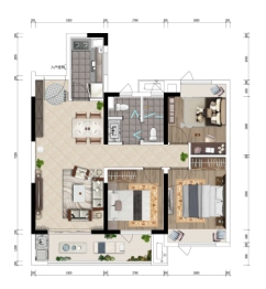 中建长投葛店之星双创谷3室2厅1厨1卫建面96.00㎡