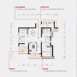 水岸花山3室2厅1厨2卫建面119.00㎡