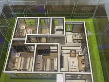 一楼带院,带地下室。精装修交付