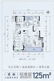 邓州蓝城·蘭园3室2厅1厨2卫建面125.00㎡