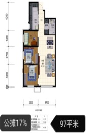 西山大学城翰岭佳苑3室2厅1厨1卫建面97.00㎡