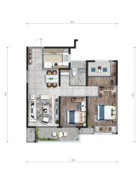 东原玖城阅3室2厅1厨1卫建面103.00㎡