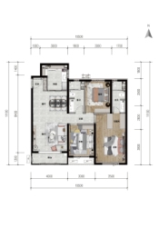 六合骏府3室2厅1厨2卫建面125.94㎡