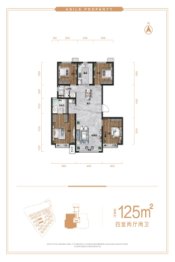 雅居乐滨河雅郡4室2厅1厨2卫建面125.00㎡